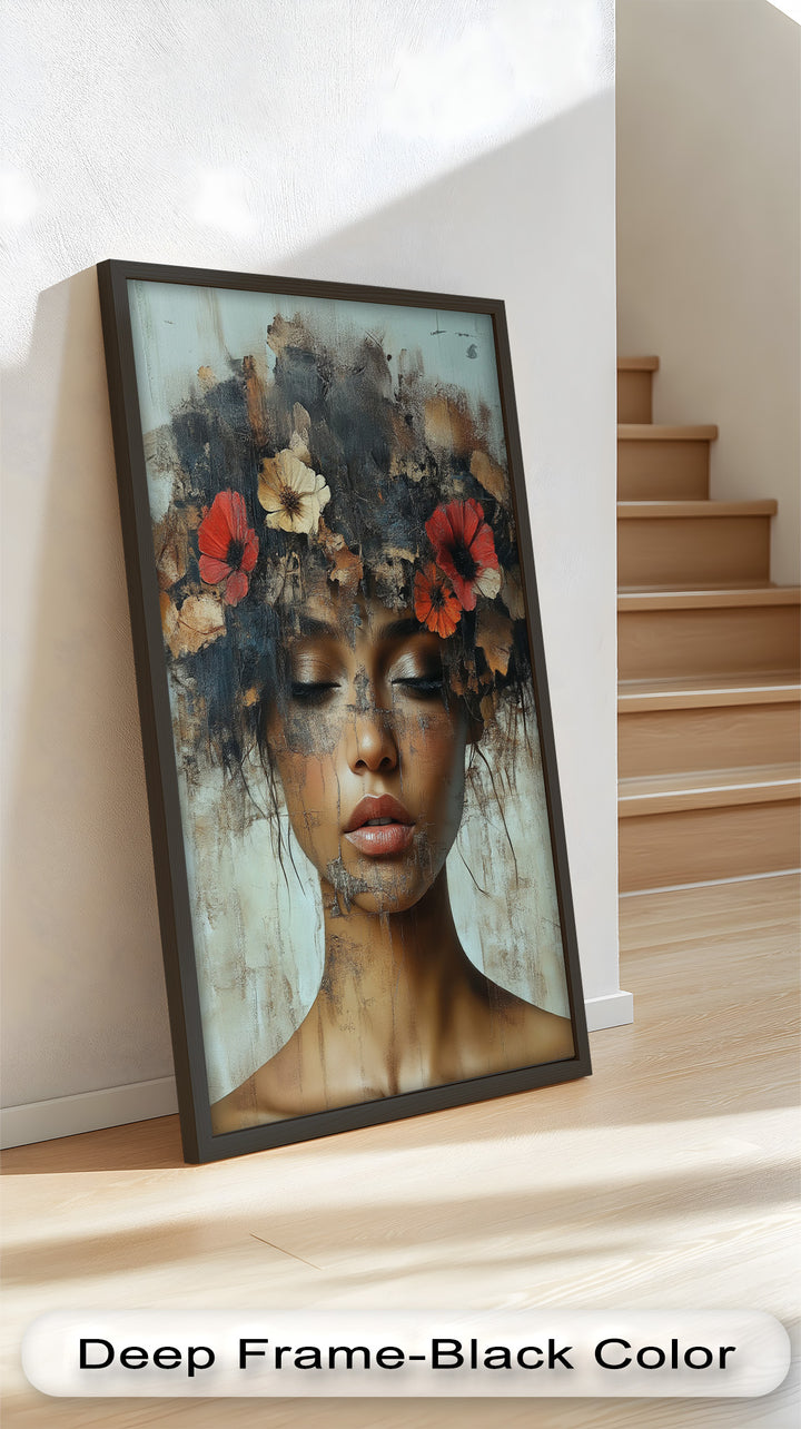 Autumn Reverie – Ethereal Boho Flower Oil Painting
