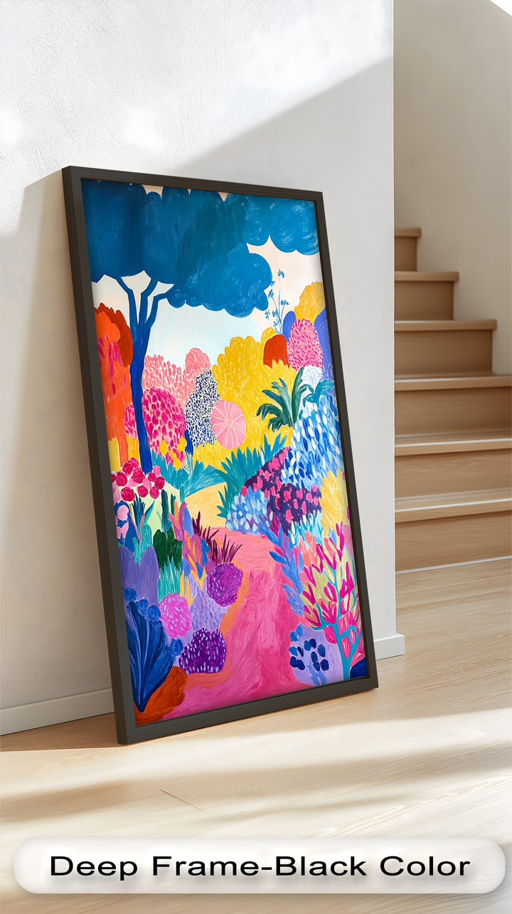 Vibrant Fauvist Garden – Expressive Nature Oil Painting