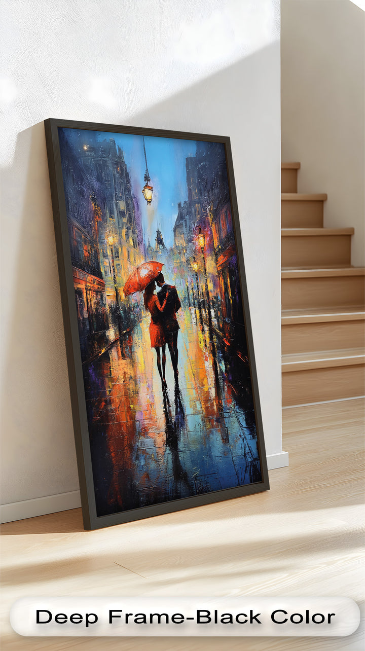 Parisian Embrace – Love Oil Painting