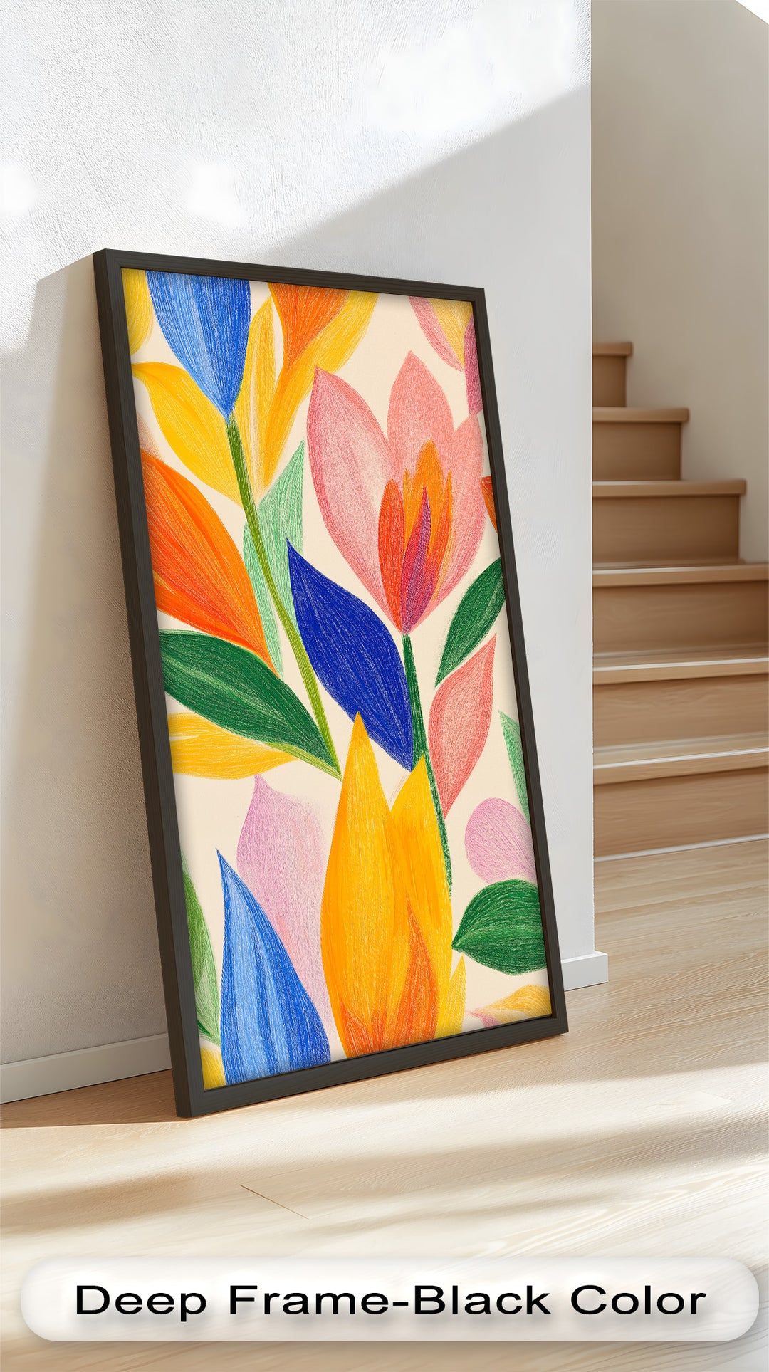 Whimsical Garden – Abstract Botanical Oil Painting