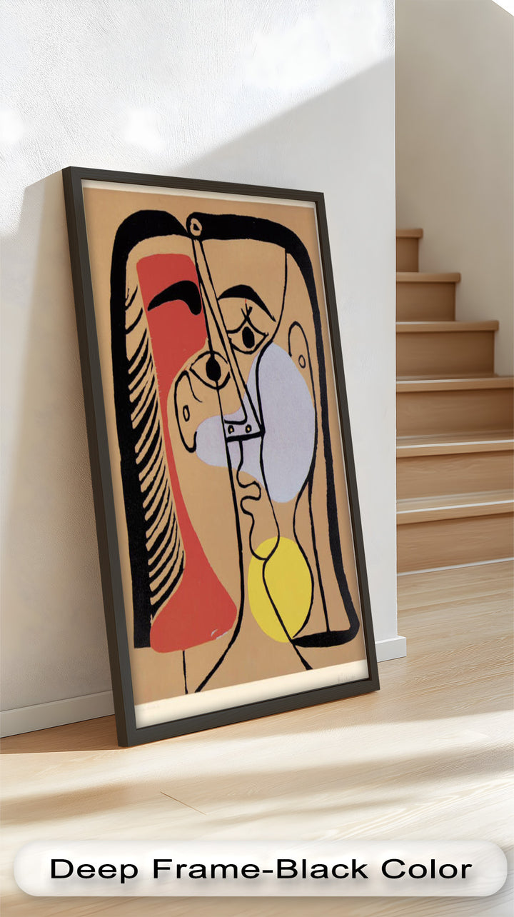 Geometric Gaze – Abstract Dual-Faced Portrait Picasso Oil Painting