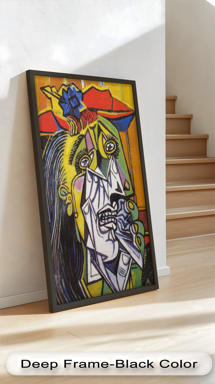 Schreie in Farbe – Emotionales expressionistisches kubistisches Ölgemälde