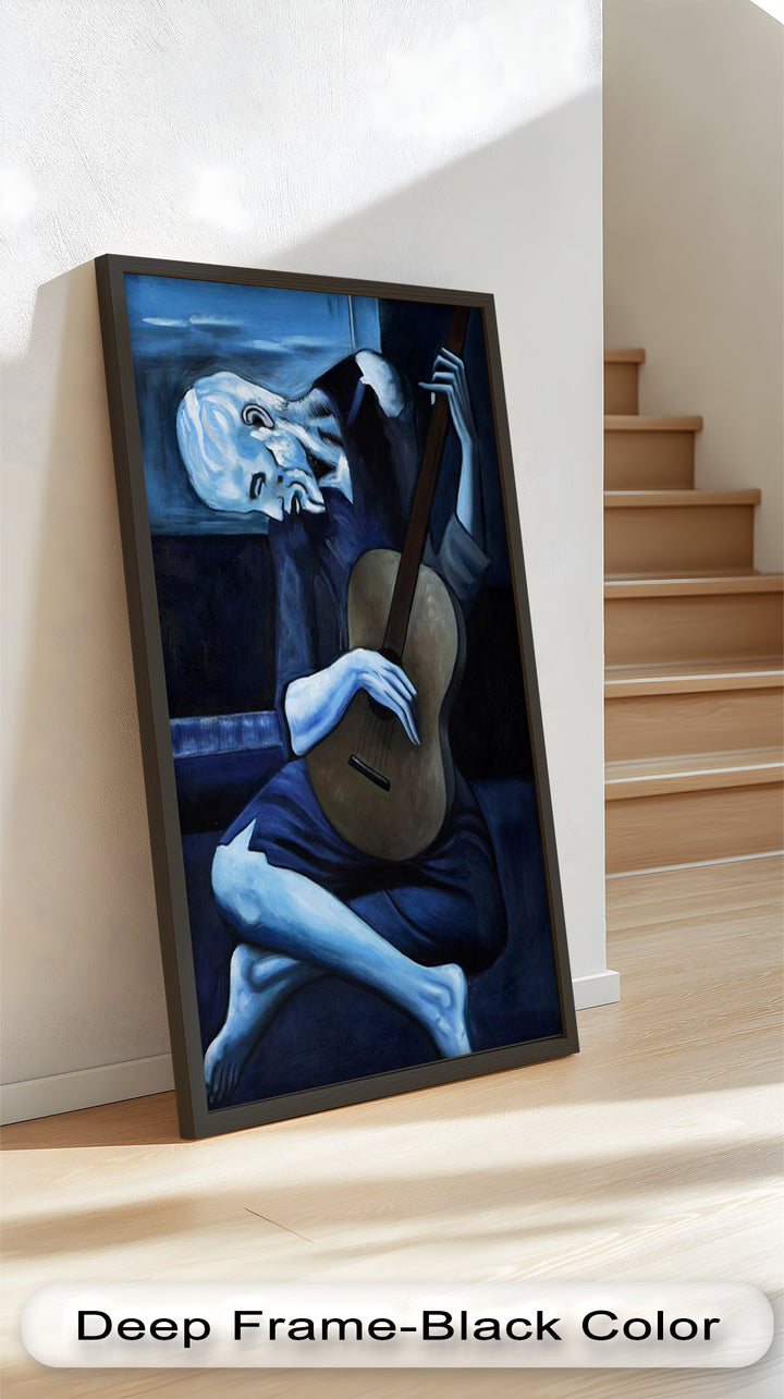 Melancholy Strings – Blue Period Picasso Oil Painting