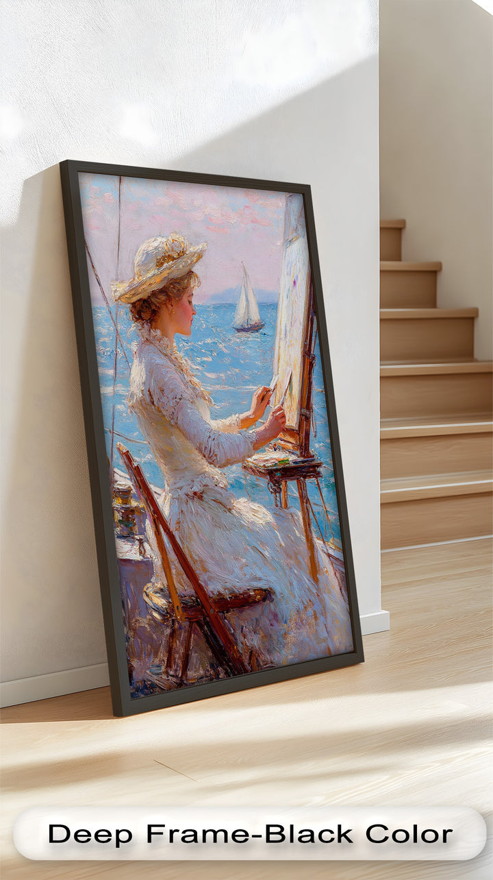 Seaside Muse – Impressionist Oil Painting
