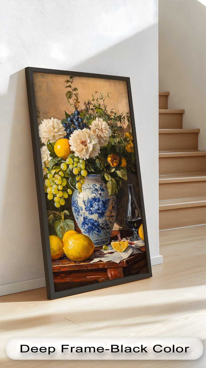 Floral and Fruit Still Life Wall Art – Floral Oil Painting