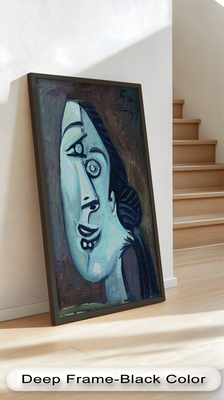 Twilight Gaze – Surreal Blue Picasso Oil Painting