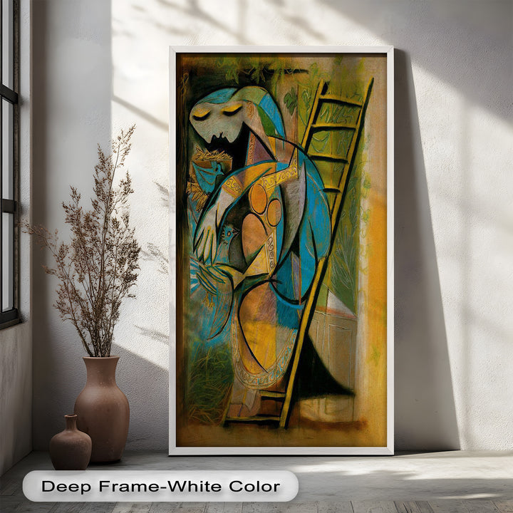Nest of Peace – Symbolic Cubist Oil Painting