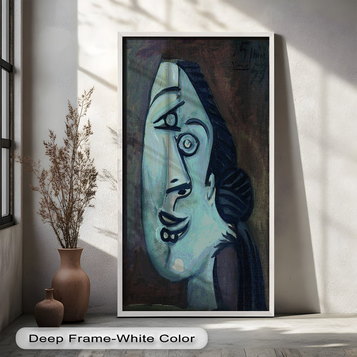 Twilight Gaze – Surreal Blue Picasso Oil Painting