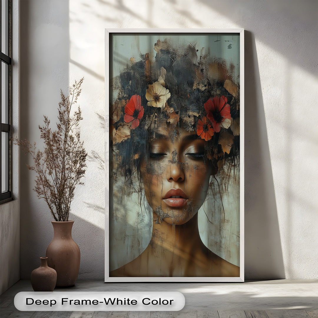 Autumn Reverie – Ethereal Boho Flower Oil Painting