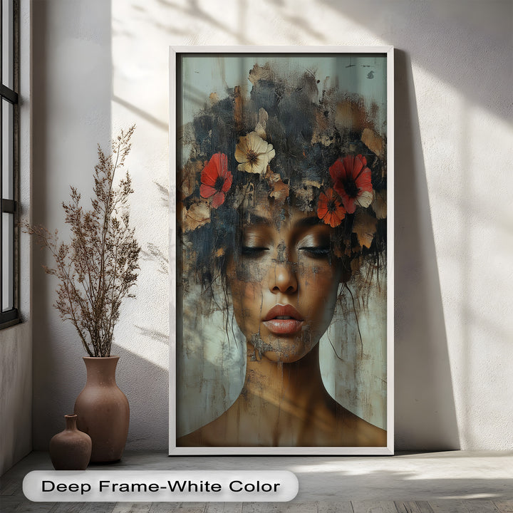 Autumn Reverie – Ethereal Boho Flower Oil Painting
