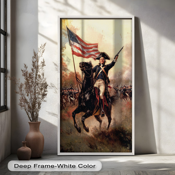 Charge of Freedom – Revolutionary Commander Oil Painting