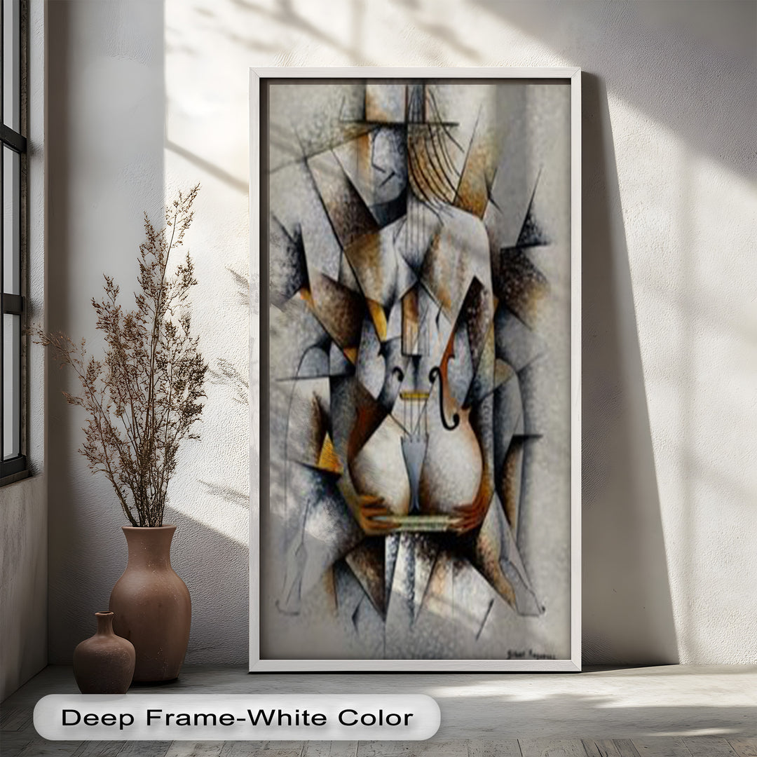 Cubist Nude with Violin - Picasso Oil Painting