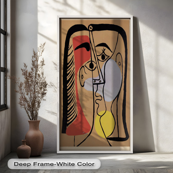 Geometric Gaze – Abstract Dual-Faced Portrait Picasso Oil Painting
