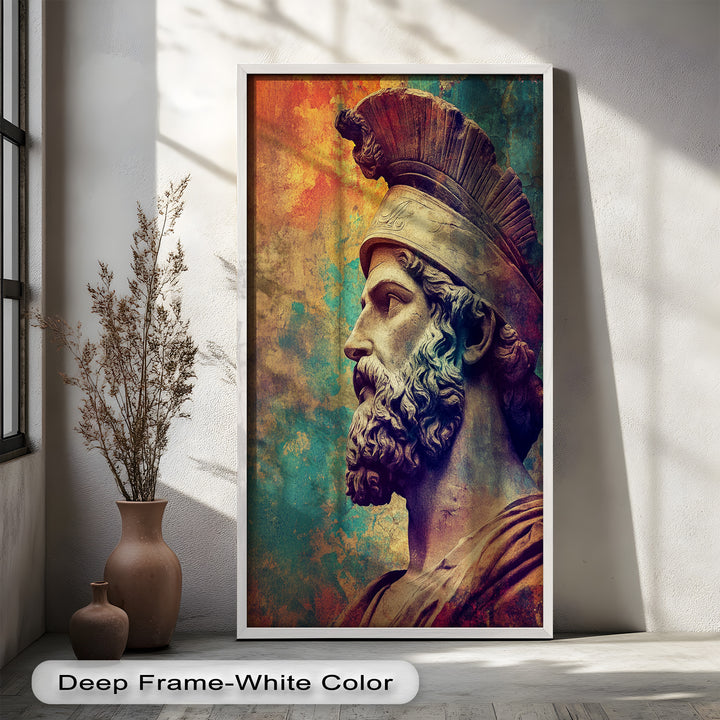 Greek Hero Bust - Mythology Oil Painting