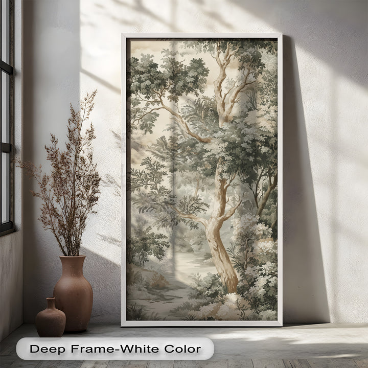 A serene homage to the artistry of nature, this work blends botanical charm with timeless sophistication.