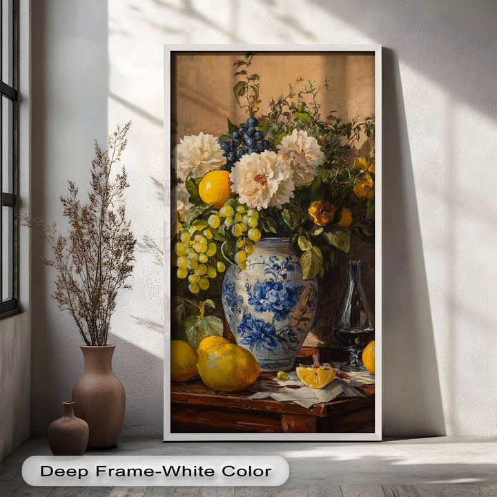 Floral and Fruit Still Life Wall Art – Floral Oil Painting