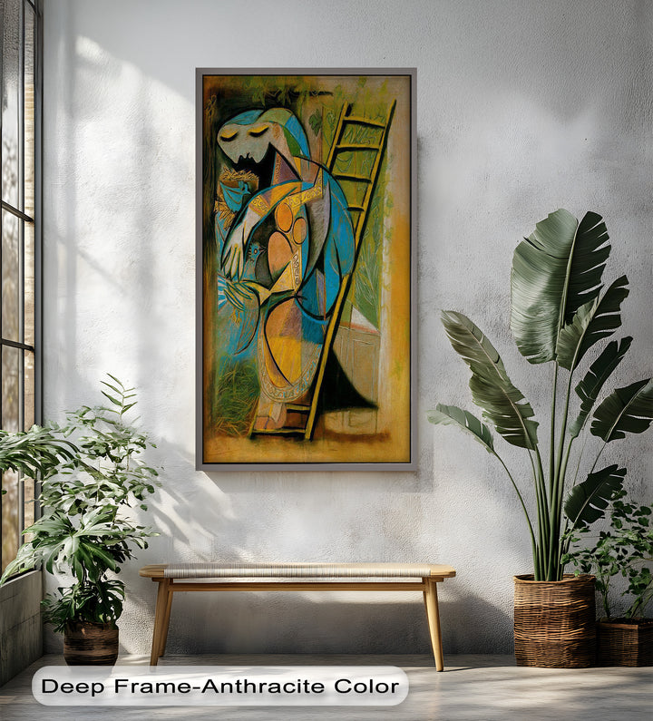 Nest of Peace – Symbolic Cubist Oil Painting