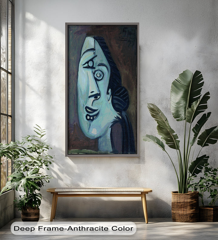 Twilight Gaze – Surreal Blue Picasso Oil Painting
