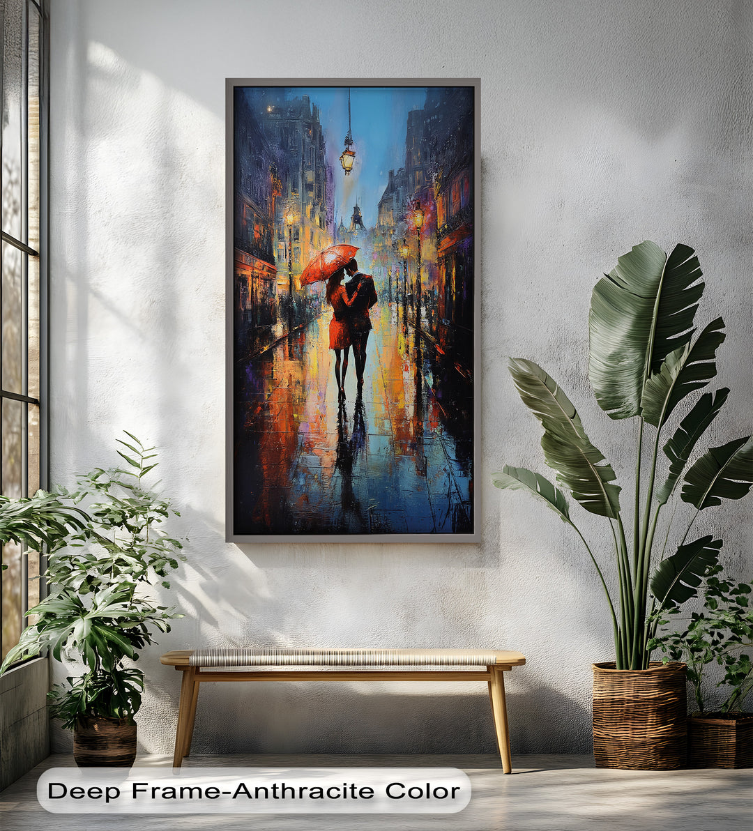 Parisian Embrace – Love Oil Painting