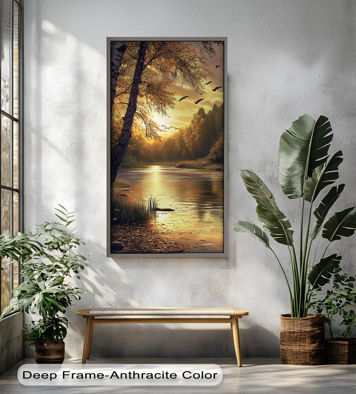 Ideal for rustic or nature-inspired interiors, this painting brings the magic of autumn into any space.

