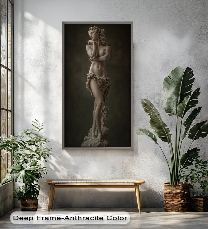 Marble Muse – Classical Nude Oil Painting