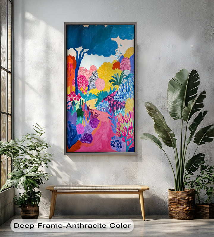 Vibrant Fauvist Garden – Expressive Nature Oil Painting