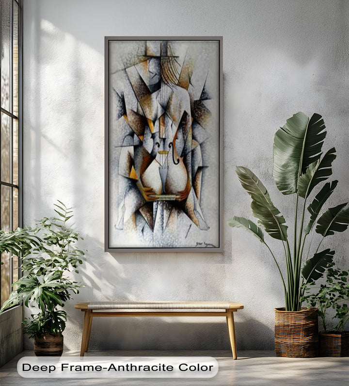 Cubist Nude with Violin - Picasso Oil Painting