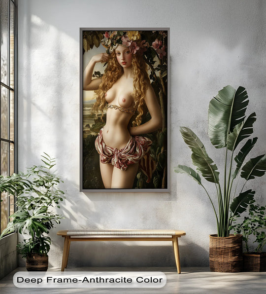 Goddess of Blossoms – Renaissance Mythology Nude Oil Painting - MyPhotoStation