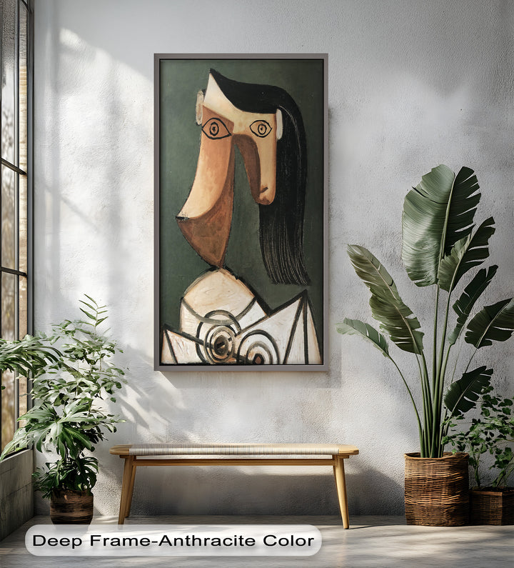 Woman with Curved Nose – Abstract Cubist Picasso Oil Painting