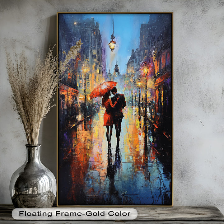 Parisian Embrace – Love Oil Painting