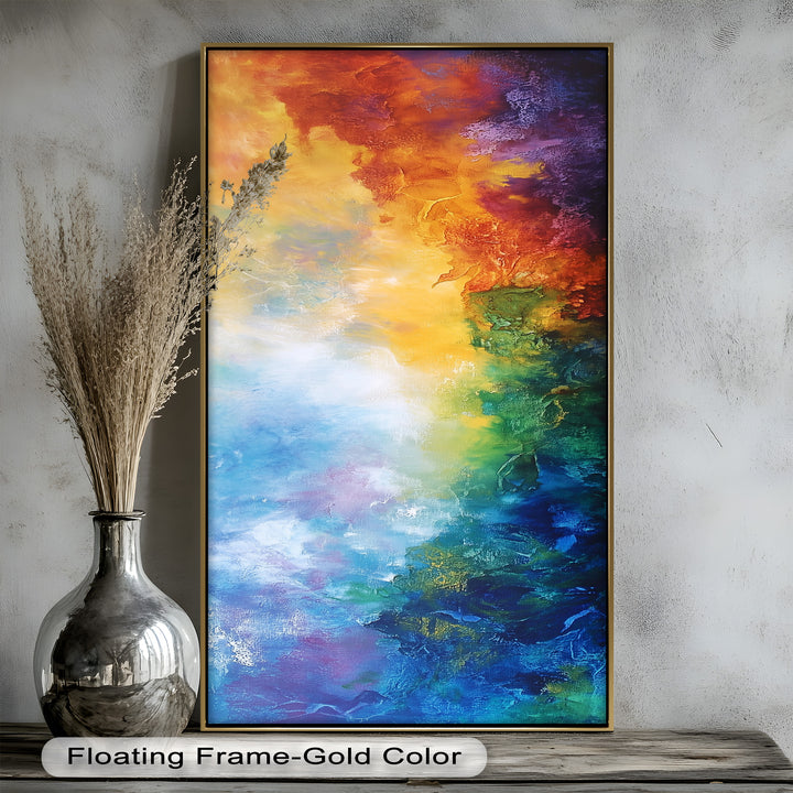Celestial Vortex – Dreamlike Color Fade Abstract Oil Painting