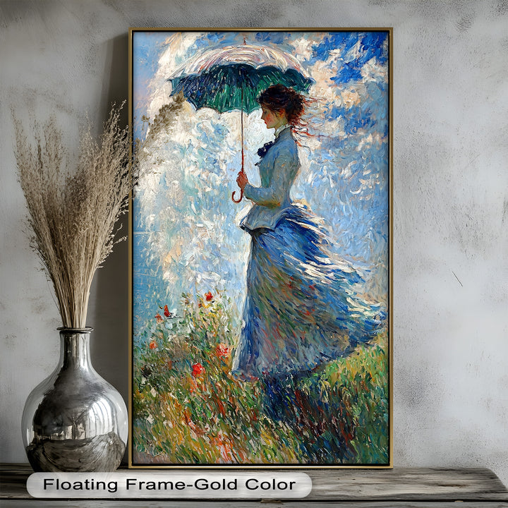 Lady in the Breeze – Impressionist Oil Painting