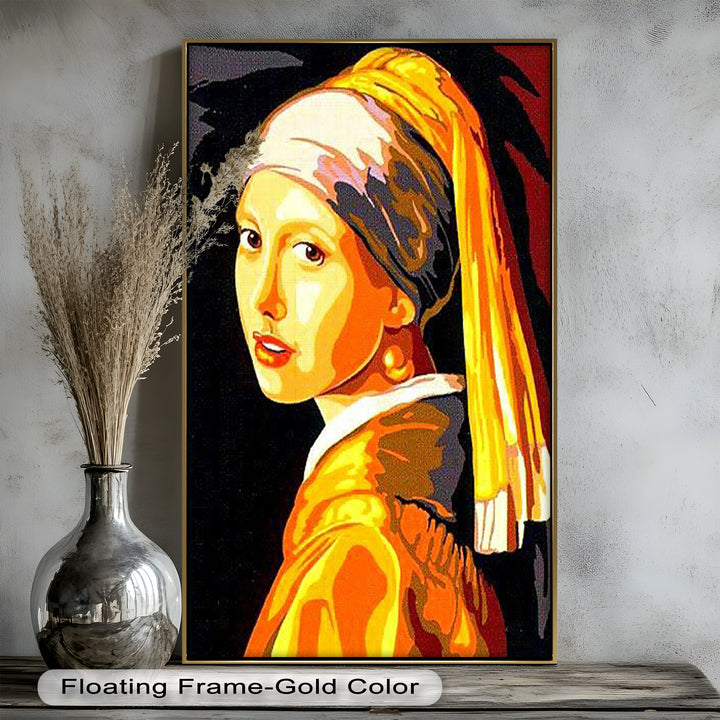 Modern Rendition of Girl with a Pearl Earring - Renaissance Oil Painting