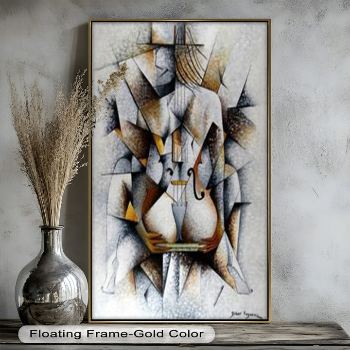 Cubist Nude with Violin - Picasso Oil Painting