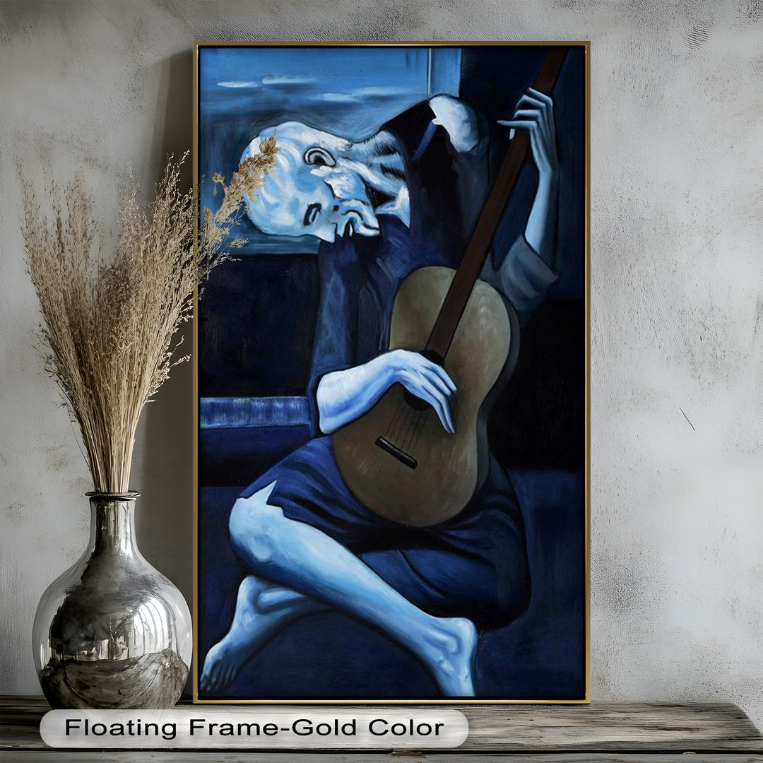 Melancholy Strings – Blue Period Picasso Oil Painting