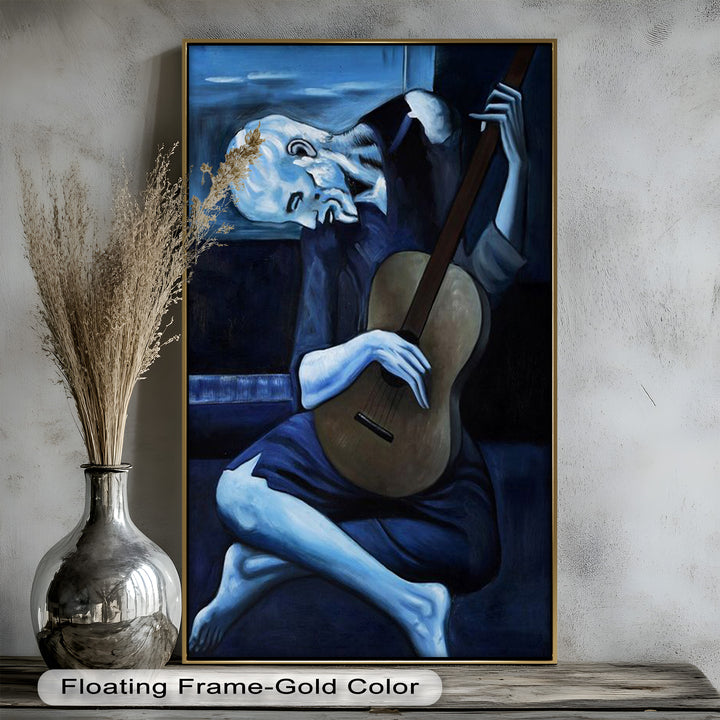 Melancholy Strings – Blue Period Picasso Oil Painting