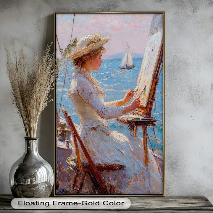 Seaside Muse – Impressionist Oil Painting