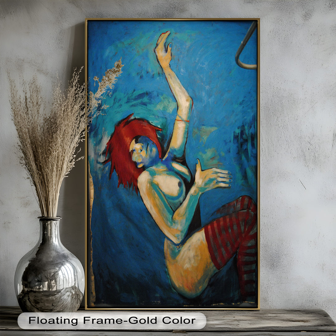 Red-Haired Nude with Blue Shadows - Picasso Oil Painting