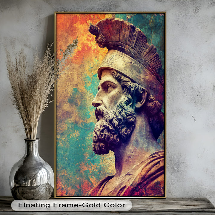 Greek Hero Bust - Mythology Oil Painting