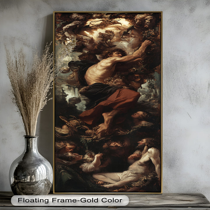 The Titan’s Ascent – Baroque Mythological Oil Painting