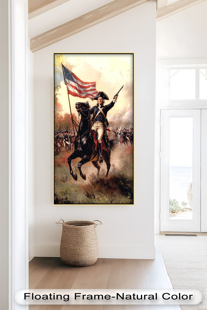 Charge of Freedom – Revolutionary Commander Oil Painting