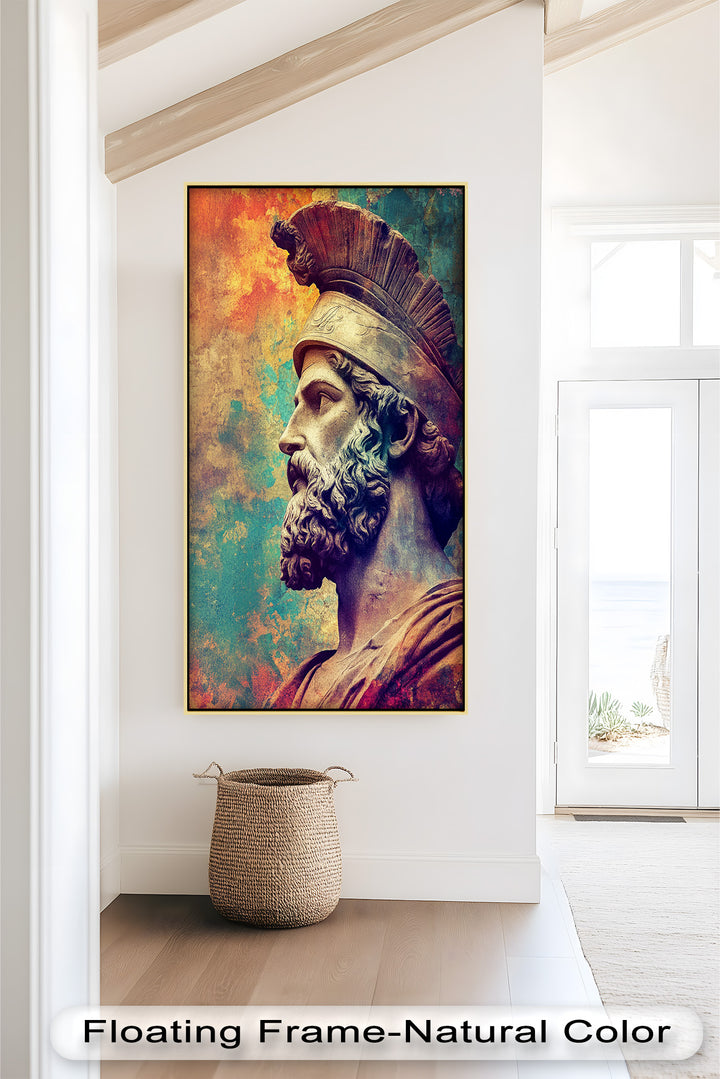 Greek Hero Bust - Mythology Oil Painting
