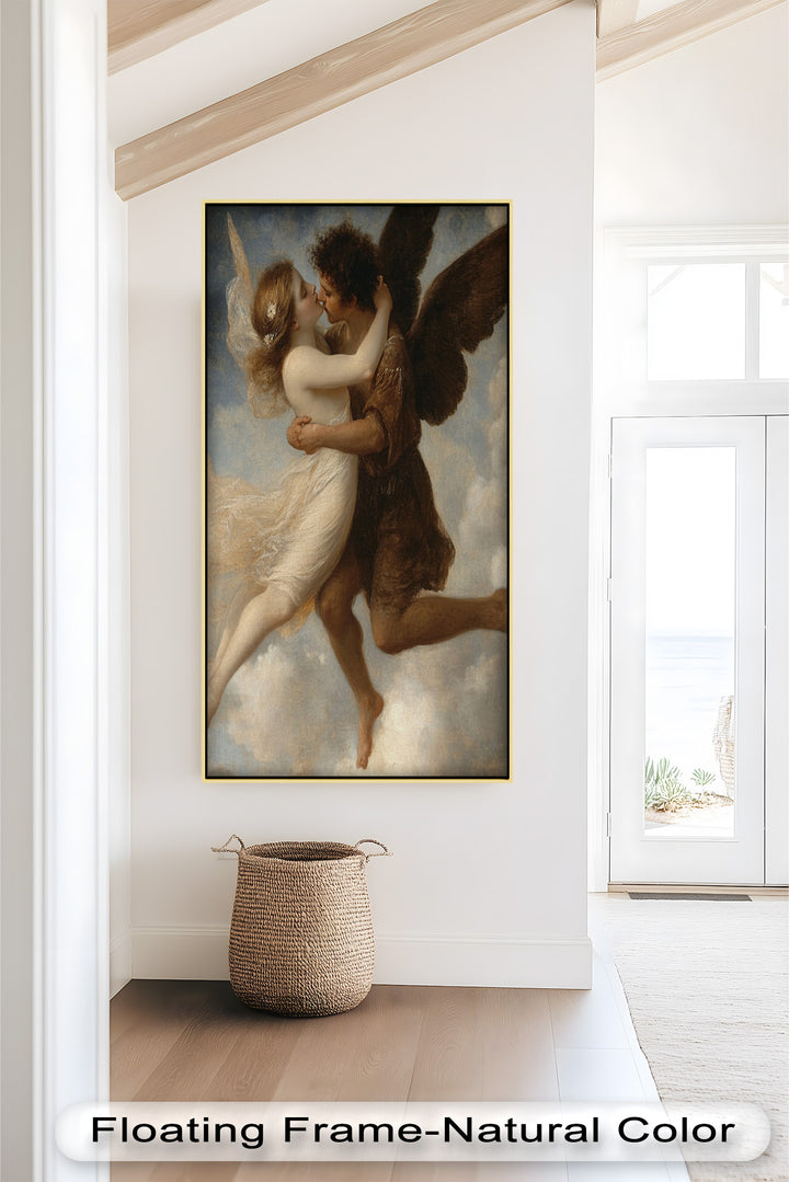 Celestial Embrace – Mythical Angelic Lovers Oil Painting