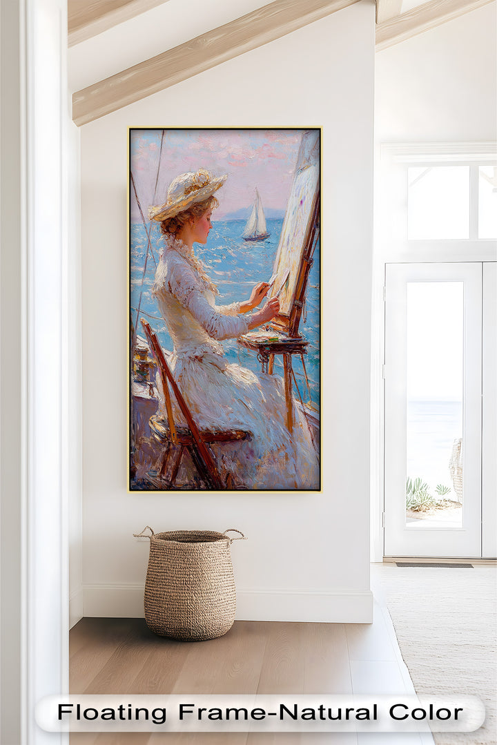 Seaside Muse – Impressionist Oil Painting