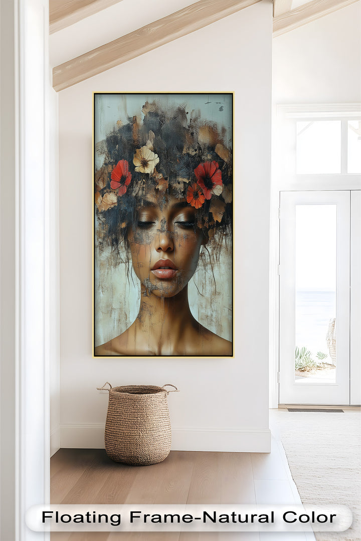 Autumn Reverie – Ethereal Boho Flower Oil Painting