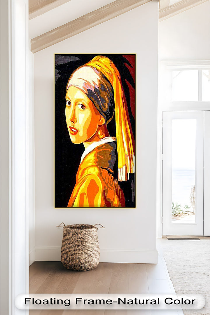 Modern Rendition of Girl with a Pearl Earring - Renaissance Oil Painting