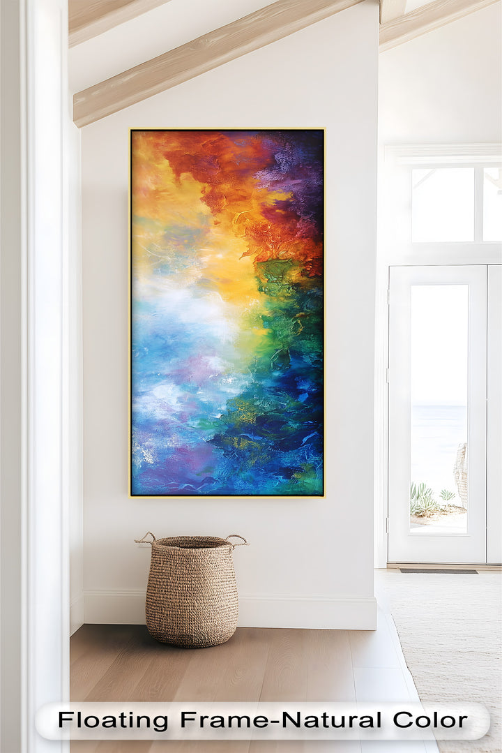 Celestial Vortex – Dreamlike Color Fade Abstract Oil Painting