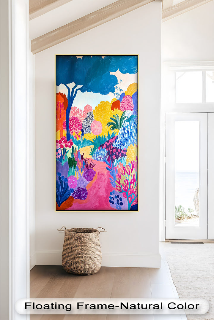 Vibrant Fauvist Garden – Expressive Nature Oil Painting