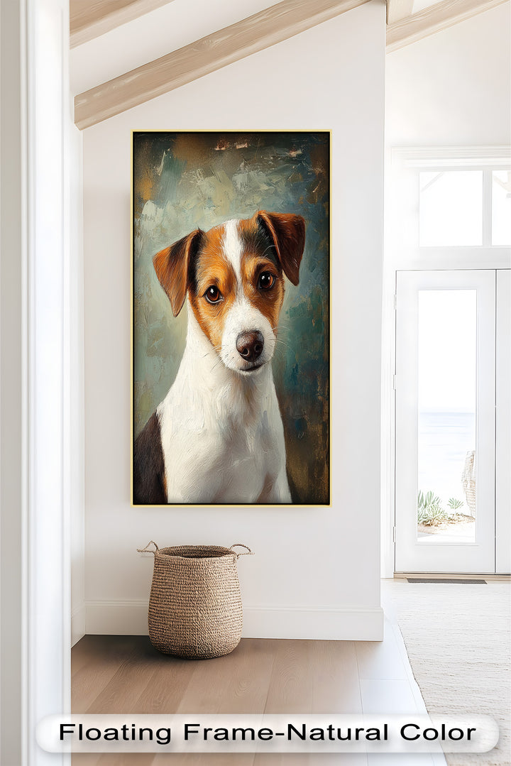 Jack Russell Portrait mit seelenvollem Blick - Tierölgemälde