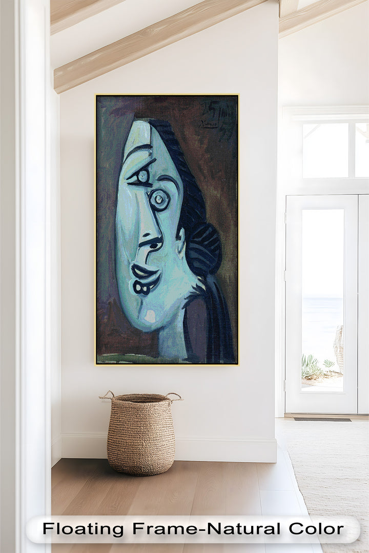 Twilight Gaze – Surreal Blue Picasso Oil Painting